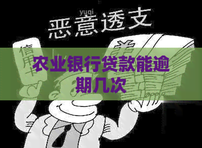 农业银行贷款能逾期几次