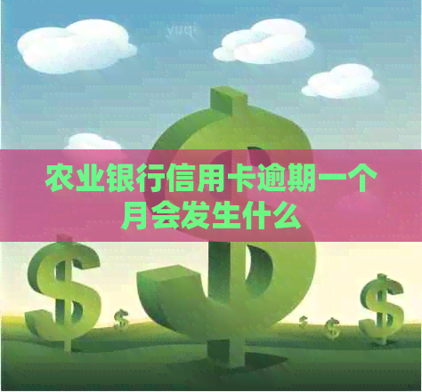 农业银行信用卡逾期一个月会发生什么