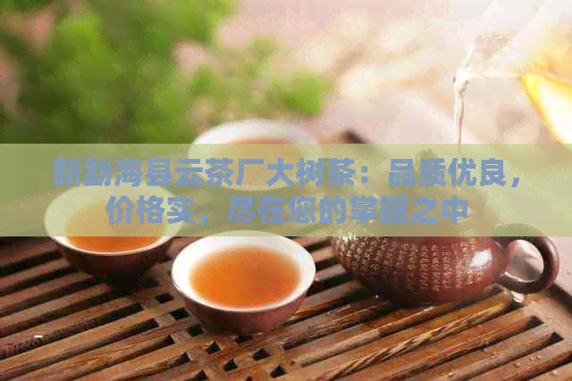 新勐海县云茶厂大树茶：品质优良，价格实，尽在您的掌握之中