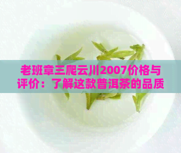 老班章三爬云川2007价格与评价：了解这款普洱茶的品质和市场表现