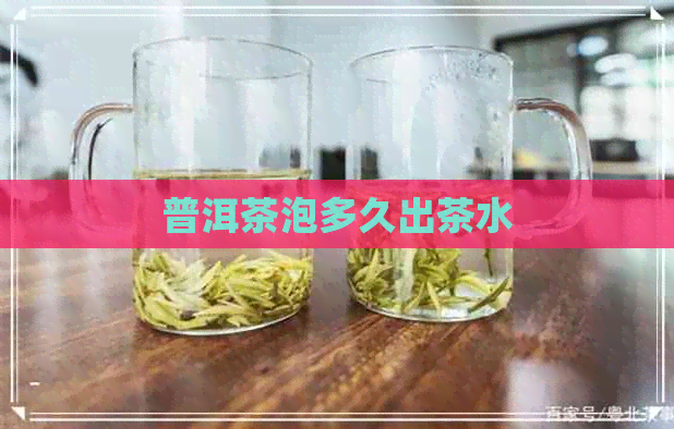 普洱茶泡多久出茶水