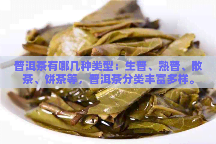 普洱茶有哪几种类型：生普、熟普、散茶、饼茶等，普洱茶分类丰富多样。