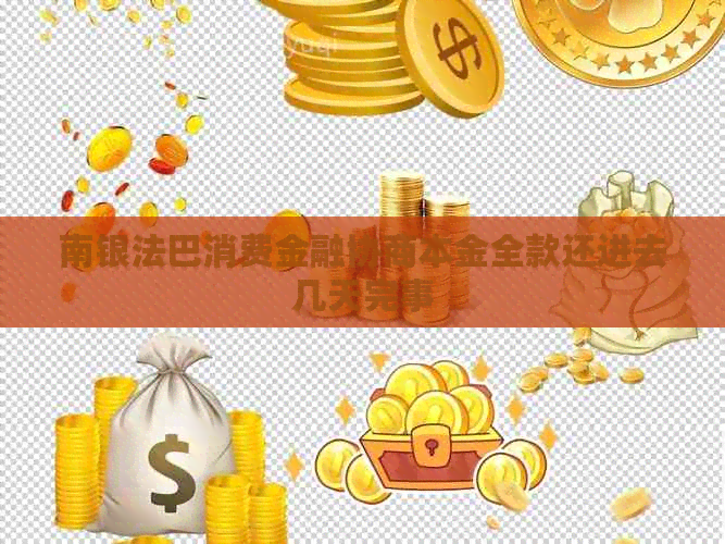 南银法巴消费金融协商本金全款还进去几天完事