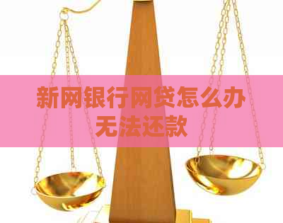 新网银行网贷怎么办无法还款