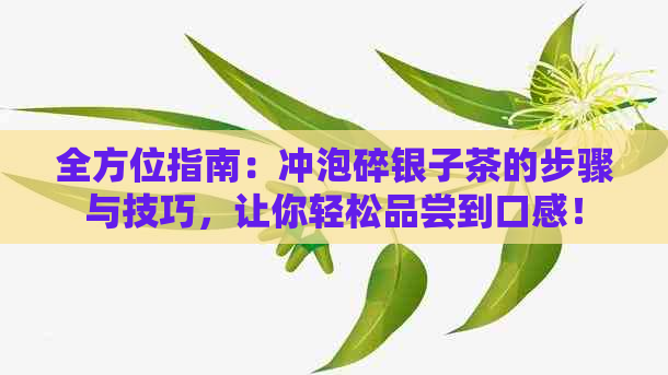 全方位指南：冲泡碎银子茶的步骤与技巧，让你轻松品尝到口感！