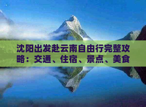 沈阳出发赴云南自由行完整攻略：交通、住宿、景点、美食一应俱全