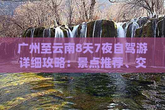 广州至云南8天7夜自驾游详细攻略：景点推荐、交通指南及住宿方案