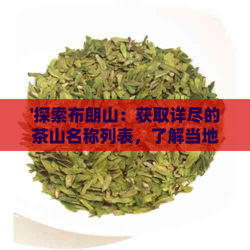 '探索布朗山：获取详尽的茶山名称列表，了解当地茶叶特色与品种'