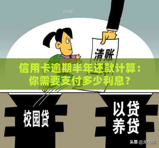 信用卡逾期半年还款计算：你需要支付多少利息？