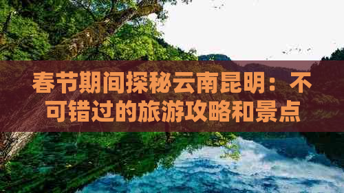 春节期间探秘云南昆明：不可错过的旅游攻略和景点推荐