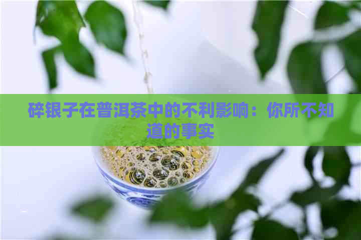 碎银子在普洱茶中的不利影响：你所不知道的事实