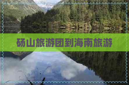 砀山旅游团到海南旅游