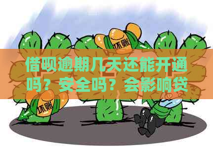 借呗逾期几天还能开通吗？安全吗？会影响贷款吗？