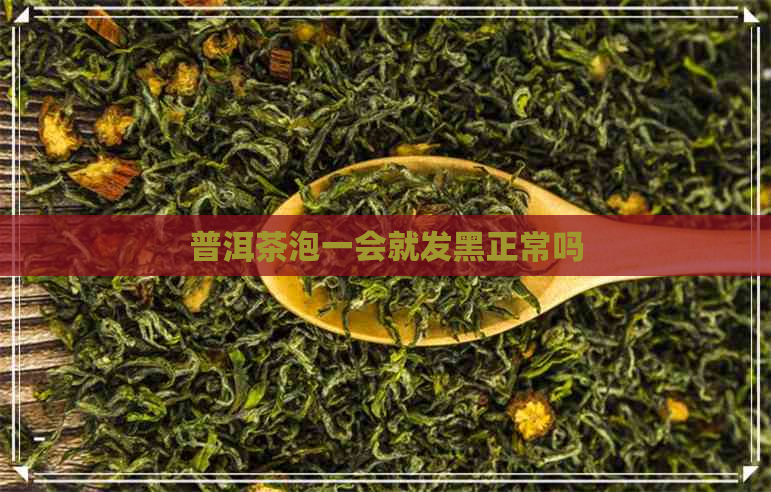 普洱茶泡一会就发黑正常吗