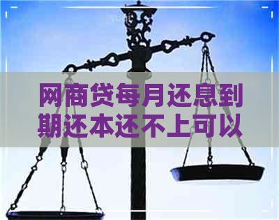 网商贷每月还息到期还本还不上可以分期吗