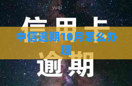 中信逾期10月怎么办理