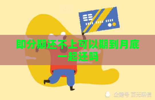 即分期还不上可以期到月底一起还吗