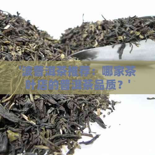 '波普洱茶推荐：哪家茶叶店的普洱茶品质？'