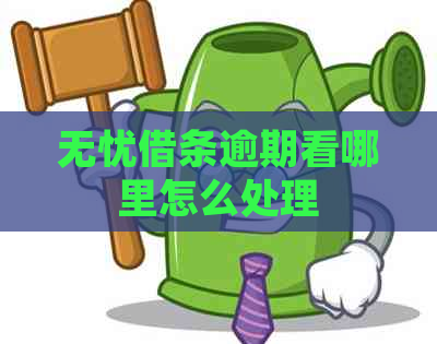 无忧借条逾期看哪里怎么处理