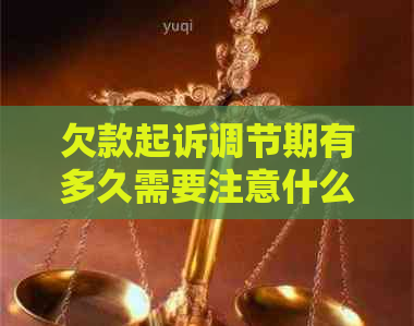 欠款起诉调节期有多久需要注意什么事项