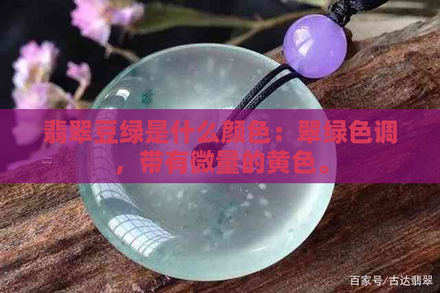 翡翠豆绿是什么颜色：翠绿色调，带有微量的黄色。