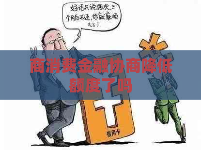 商消费金融协商降低额度了吗