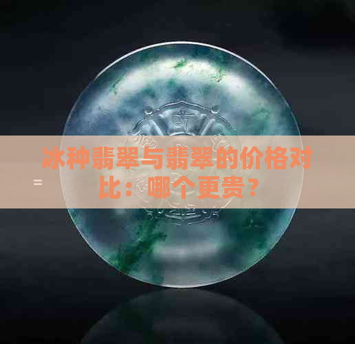 冰种翡翠与翡翠的价格对比：哪个更贵？