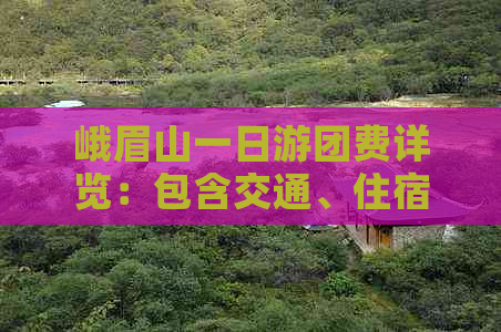 峨眉山一日游团费详览：包含交通、住宿、门票等全方位费用解析