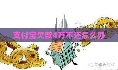 支付宝欠款4万不还怎么办