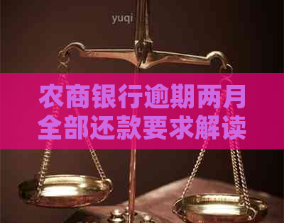 农商银行逾期两月全部还款要求解读及应对策略