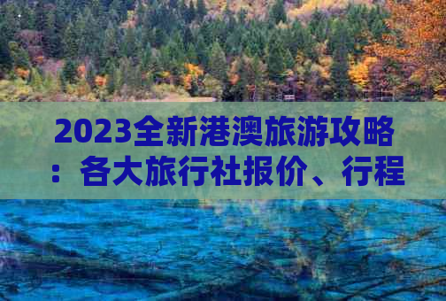 2023全新港澳旅游攻略：各大旅行社报价、行程特色及优惠信息一览