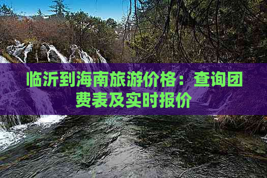 临沂到海南旅游价格：查询团费表及实时报价