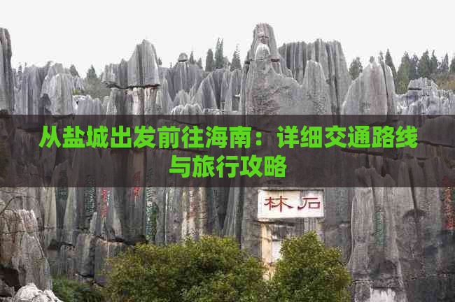 从盐城出发前往海南：详细交通路线与旅行攻略