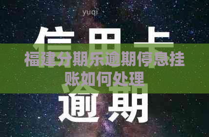 福建逾期停息挂账如何处理