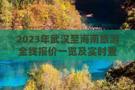 2023年武汉至海南旅游全线报价一览及实时查询服务