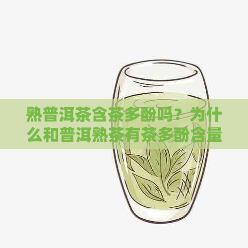 熟普洱茶含茶多酚吗？为什么和普洱熟茶有茶多酚含量相关问题解答