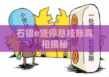 石银e贷停息挂账真相揭秘