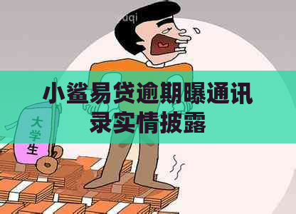 小鲨易贷逾期曝通讯录实情披露