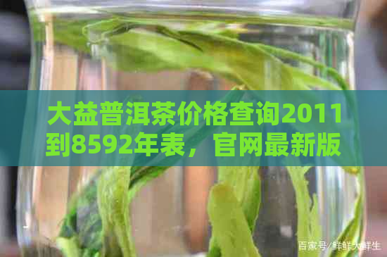 大益普洱茶价格查询2011到8592年表，官网最新版