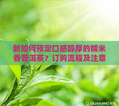 新如何预定口感醇厚的糯米香普洱茶？订购流程及注意事项解析