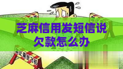 芝麻信用发短信说欠款怎么办