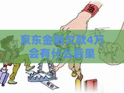 京东金融欠款4万会有什么后果