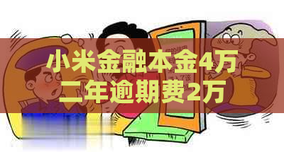 小米金融本金4万二年逾期费2万