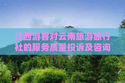 江西游客对云南旅游旅行社的服务质量投诉及咨询途径