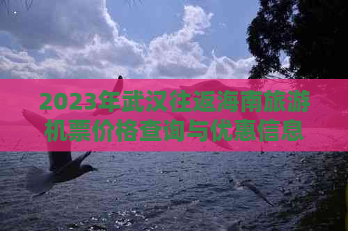 2023年武汉往返海南旅游机票价格查询与优惠信息汇总