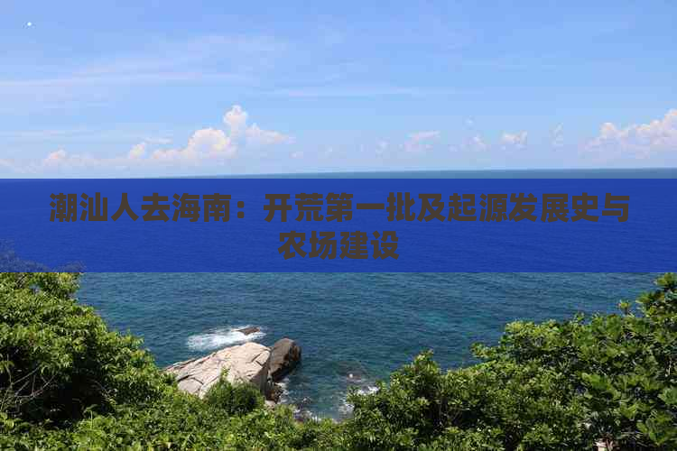 潮汕人去海南：开荒之一批及起源发展史与农场建设