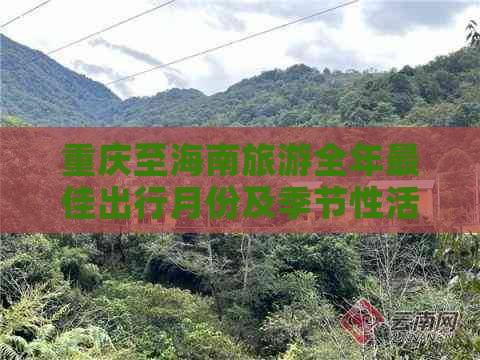 重庆至海南旅游全年更佳出行月份及季节性活动指南