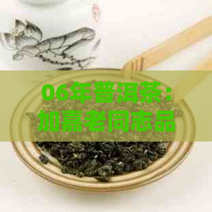 06年普洱茶：加嘉老同志品质与陈化特点解析，如何挑选和品鉴？