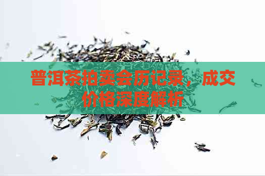 普洱茶拍卖会历记录，成交价格深度解析