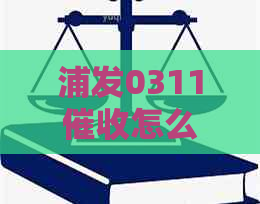 浦发0311怎么处理